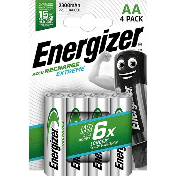 4 x Energizer AAA 500 mAh Wiederaufladbare Batterien aufladen Universal 